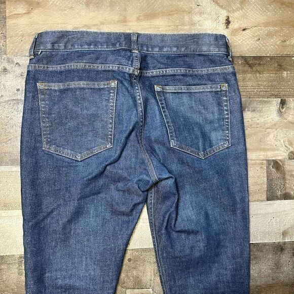 Everlane Men’s Size 31x32 Jeans Skinny Dark Blue Denim Stretch Cotton Casual - Picture 10 of 11